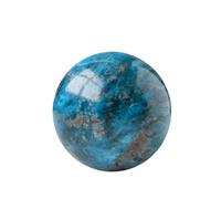 Crystal Blue Apatite Ball Hand-Polished Gemstone Crafts Home Decoration Stone,55mm Gemstone Stone