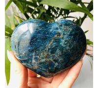 Crystal Blue Apatite Quartz Crystal Heart Shaped Decorative Crystal