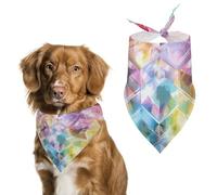 Crystal Bohemian Honeycomb Dog Bandana Puppy Cat Scarfs Bibs Washable Triangle Kerchief Pet Gifts