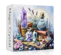 Crystal Book Puzzles for Adults 1000 Pieces, Colorful Magic Crystals Stones Jigsaw Puzzle, Challenging Gems Art Puzzles as Wall Art Decor