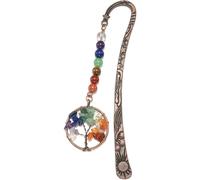 Crystal Bookmark Chakra Healing Crystals Tree Life Metal Bookmarks for Women Student Teacher Appreciation Gifts Graduation Gift for Women