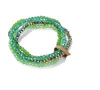 Crystal Bracelet 4Pcs/Set Crystal Bracelets For Women Girls Stone Beads Bracelets Grey Pink White Blue Series Crystal Fashion Jewelry For Decoration(17cm_No.6 With Tag)