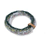 Crystal Bracelet 4Pcs/Set Crystal Bracelets For Women Girls Stone Beads Bracelets Grey Pink White Blue Series Crystal Fashion Jewelry For Decoration(17cm_No.11 With Tag)