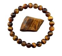 Crystal Bracelet For Men, 8Mm Handmade Natural Stone Beaded Bracelets For Women,Amethyst Tiger Eye Stone Beads Stretch Crystal Wristband Simple Jewellry Gift For Mums Friends Colleagues Tiger Eye Sto