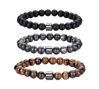 Crystal Bracelet For Men, Handmade Natural Crystal Bracelets For Women Gemstone Beaded Bangles Stretch Lucky Charm Reiki Yoga Wristband Chakra Jewelry Gifts For Mothers Day Birthday Anniversary Matte
