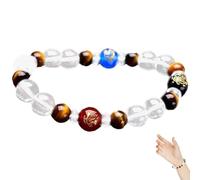Crystal Bracelet Good Luck Success Bracelets Calming Anxiety Stress Relief for Men Women Teens, Rock Crystal Quartz