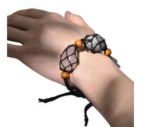 Crystal Bracelet Holder - Pendant Bracelet Cage Cord - Bracelets Pendant Holder Replacement Cage, Netted Holding Crystal Stone Making Accessories for Bohemian Jewelry