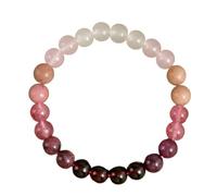 Crystal Bracelet Pink Amethyst Bracelet Cubic Braclet Couple Love Gifts Beautiful Jewelry Real Stone Beaded Bangles Handmade For Decoration(Love Self)