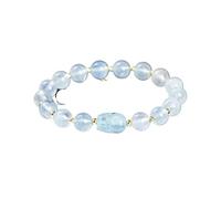 Crystal Bracelet Stone Amethyst Gray Moonstone Carved Wealth Pixiu Bead Bracelet Women Luxury Lucky Handmade Stretch Bracelets Female For Decoration(Beads approx 8mm_Aquamarine)