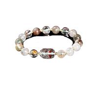 Crystal Bracelet Stone Amethyst Gray Moonstone Carved Wealth Pixiu Bead Bracelet Women Luxury Lucky Handmade Stretch Bracelets Female For Decoration(Beads approx 8mm_Ghose Phantom)