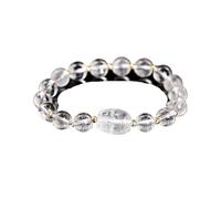 Crystal Bracelet Stone Amethyst Gray Moonstone Carved Wealth Pixiu Bead Bracelet Women Luxury Lucky Handmade Stretch Bracelets Female For Decoration(Beads approx 8mm_Rock Quartz)