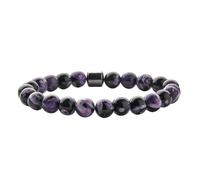 Crystal Bracelets for Women, 8mm Handmade Natural Stone Beaded Bracelets for Women,Tiger Eye Stone Lava Stretch Crystal Bangle Luck Jewellry Gift for Your Family Friends Colleagues Or Daily Life P