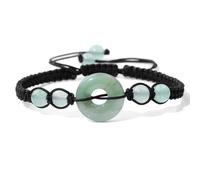 Crystal Bracelets for Women,Adjustable Braide Niche Design 6Mm Natural Gemstone Crystal Safety Buckle Relief Reiki Yoga Stretch Bracelets,Energy Jewellery for Women Men Green Aventurine