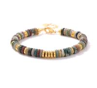 Crystal Bracelets for Women,Adjustable Lobster Clasp Niche Design Light Luxury 2 * 6Mm Natural Gemstone Crystal Stone Bead Spacers Relief Reiki Yoga Bracelets,Energy Jewellery for Women Indian Agate