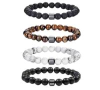 Crystal Bracelets For Women, Handmade Natural Crystal Bracelets For Women Gemstone Beaded Bangles Stretch Lucky Charm Reiki Yoga Wristband Chakra Jewelry Gifts For Mothers Day Birthday Anniversary La