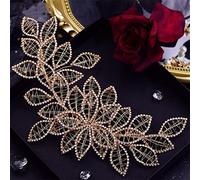 Crystal Bridal Headband Leaf Headdress Wedding Hair Accessories Ladies Headdress Beauty Pageant Headdress (HP256A G)
