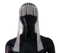 Crystal Bridal Rhinestones Headband Full Hair Jewelry for Lady Wedding Sparkling Headpiece Bridal Cascading Tassels