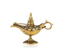 Crystal Brooch Aladdin Magic Lamp Brooch Alloy Pin Enamel Jewelry For Women Girls Party Banquet Accessories Collar Dress Ornaments Gifts(Gold (Available))