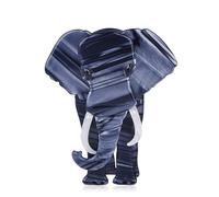 Crystal Brooch Handmade Acrylic Animal Style Brooches For Women Kids Gift Coat Dress Adornment Panda Penguin Dog Hedgehog Brooch Badge(Elephant Black)