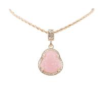 Crystal buddha pendant small size and big size hip hop men's women's rope chain necklace crystal iced out rapper singer jewelry