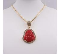 Crystal buddha pendant small size and big size hip hop men's women's rope chain necklace crystal iced out rapper singer jewelry