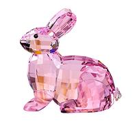 Crystal Bunny Rabbit Animal Collectible Cute Figurine Birthday Gifts Home Decor (Pink)