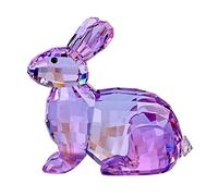Crystal Bunny Rabbit Animal Collectible Cute Figurine Birthday Gifts Home Decor (Purple)
