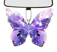 Crystal Butterfly - Butterfly Suncatcher Car Pendant | Elegant 2D Flower Design, Thoughtful Gift for Women, Versatile and Car Decoration for Women, Mother's Day, Unique