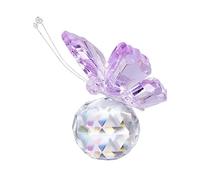 Crystal Butterfly Figurines With Glass Ball Base Glass Butterfly Statues Animal Figurine For Home Ornament Decor Animal Figurines