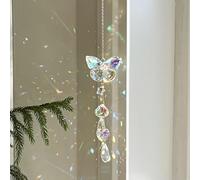 Crystal Butterfly Hanging Ornament Suncatcher for Window Ranbow Maker for Home Car Decoration