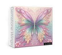 Crystal Butterfly Puzzles for Adults 1000 Pieces, Beautiful Jewels of The Fluttering Wings Jigsaw Puzzle, Colorful Wings Flower Puzzles as Home Decor