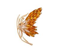 Crystal Butterfly Wing Brooch Pin for Women Shiny Colorful Butterfly Lapel Pins Elegant Insect Dress Corsage Bouquet Brooches Bride Wedding Jewelry Gifts, M, Metal, cubic zirconia