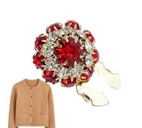 Crystal Button Clips - Rhinestone Button Covers for Women Flat Flower Pendant Jewellery Materials Removable Accessories for Shirts Handmade Clothing Decorations Craft Buttons