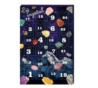 Crystal Calendar | Holiday-Themed Stone 24 Days - Festive Crystal Collection Rock for Men Event Women Boys Christmas Collectors Teen Party Girls Halloween