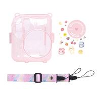 Crystal Camera Covers With Sticker Strap For Mini12 Shells Clear Protectors With Films Photo Pocket Camera Protective Cover