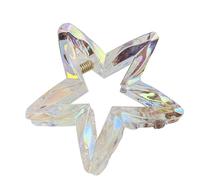 Crystal Candy Colored Hair Clip Dazzling Hollowed Out Pointed Star Hair Claw Stylish Elegant Acrylic Barrettes For Women