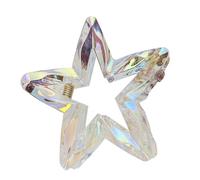 Crystal Candy Colored Hair Clip Dazzling Hollowed Out Pointed Star Hair Claw Stylish Elegant Acrylic Barrettes For Women
