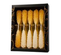 Crystal Candy Rock Sticks, Natural Sugar Crystals, Decorative Display Box, 6 Pack