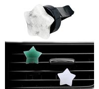 Crystal Car Air Vent Clips Set, Natural Quartz Gemstone Decorative Boho Car Interior Accessories for AC Outlets, Unique Spiritual Healing Gifts for Women Men Crystal Lovers (A)