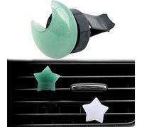 Crystal Car Air Vent Clips Set, Natural Quartz Gemstone Decorative Charms, Boho Car Interior Accessories for AC Outlets, Unique Spiritual Healing Gifts for Women Men Crystal Lovers (D)