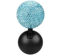 Crystal Car Start Button 3cm Universal Fit Silver(Blue)