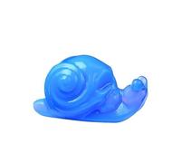Crystal Carved Snail Healing Stone Pocket Decoration Home Decor Naked Animal Statue Collectible(Blue)