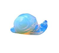 Crystal Carved Snail Healing Stone Pocket Decoration Home Decor Naked Animal Statue Collectible(Clear)