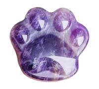 Crystal Cat Paw Amethyst, Natural Amethyst Crystal with Healing Energy, Cat Gifts for Cat Lovers & Crystals Collectors, Reiki Stone for Anxiety Relief & Home Decor