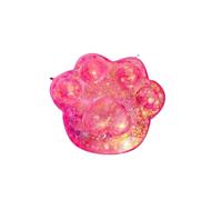 Crystal Cat Paw Squishy, Handmade Taba Squishy Cat, Silicone Squeeze Toys Cat Themed Gifts Fidget Toys (Pink)