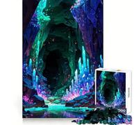 Crystal Cave Dungeon Jigsaw Puzzle for Adults 1000 Pieces Serene Game DownTime Game Pattern Build Xmas Gift (50x75cm)