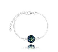 Crystal Cavity Bangle, Mineral Slice Adjustable Bracelet Stackable Boho Jewelry for Women Fashion processing