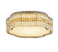 Crystal Ceiling Lamps Nordic Flush Mount Round Ceiling Light LED Dimmer 3-Color Light Stainless Steel Chandelier for Living Room Bedroom Dining Room Villa