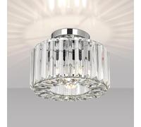 Crystal Ceiling Light - Easric Modern Ceiling Lights Living Room LED Ceiling Lighting Industrial Chandeliers Ceiling Lights for Bedroom Hallway Kitchen Bathroom,Chrome