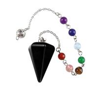 Crystal Chakra Pendant,Dowsing with Chakra Chain - Crystal Dowsing Point